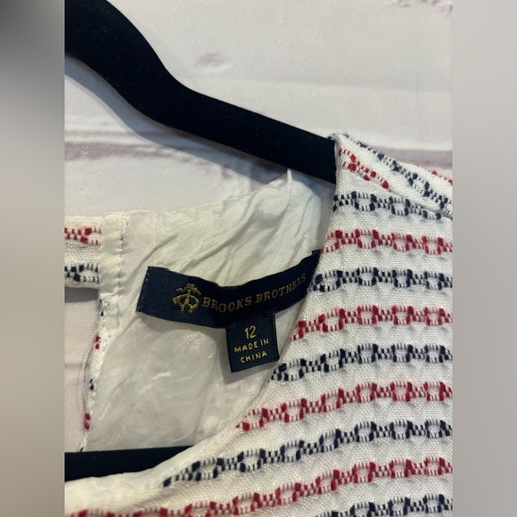 Brooks Brothers Red, White & Blue Textured Sheath Dress – Size 12 - Picture 5 of 6